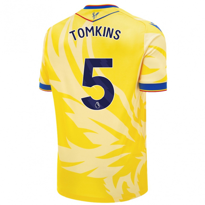 Men Football James Tomkins #5 Yellow Away Jersey 2024/25 T-Shirt Za