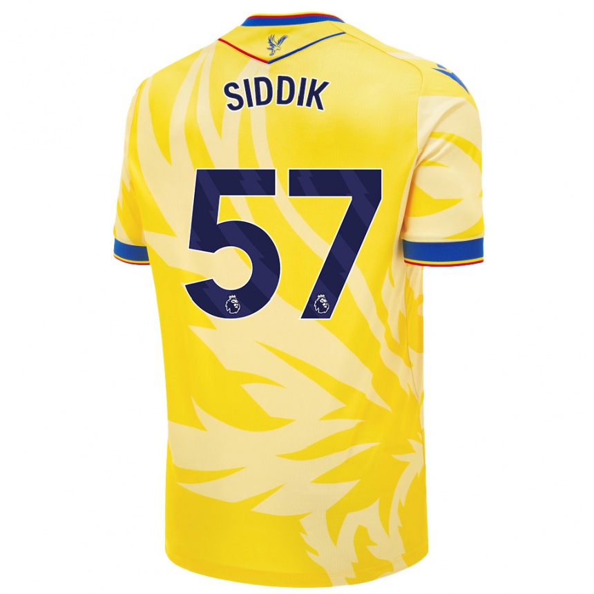 Men Football Cardo Siddik #57 Yellow Away Jersey 2024/25 T-Shirt Za