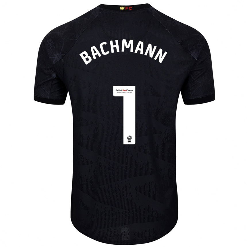 Men Football Daniel Bachmann #1 Black White Away Jersey 2024/25 T-Shirt Za