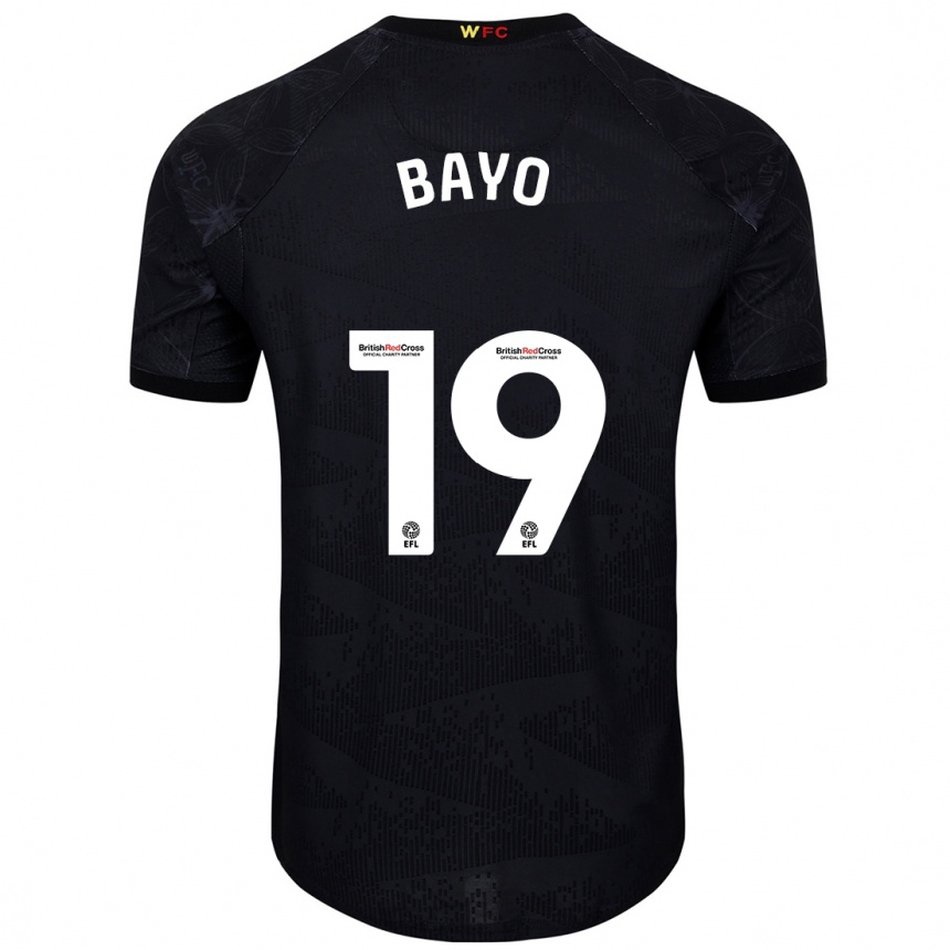 Men Football Vakoun Bayo #19 Black White Away Jersey 2024/25 T-Shirt Za