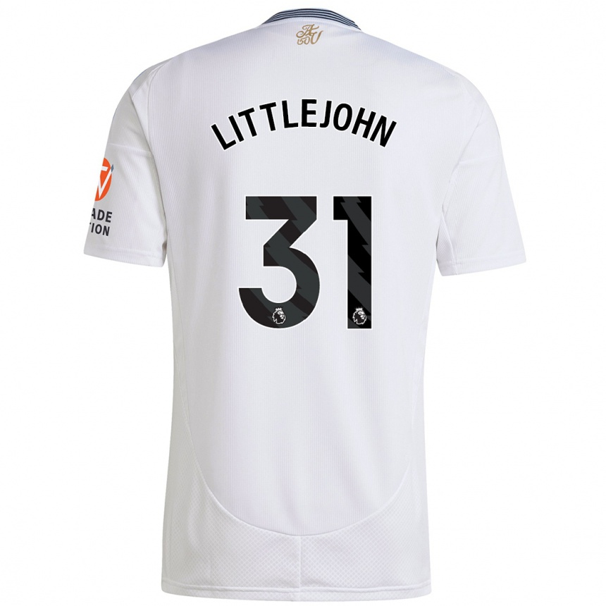 Men Football Ruesha Littlejohn #31 White Away Jersey 2024/25 T-Shirt Za