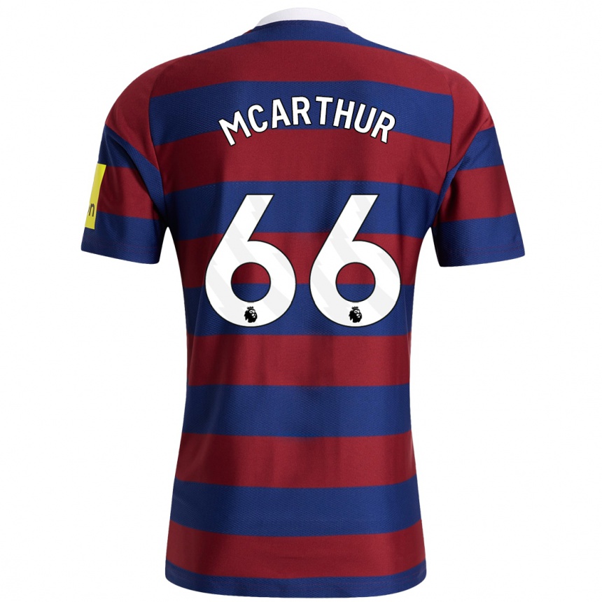 Men Football Charlie Mcarthur #66 Burgundy Navy Blue Away Jersey 2024/25 T-Shirt Za