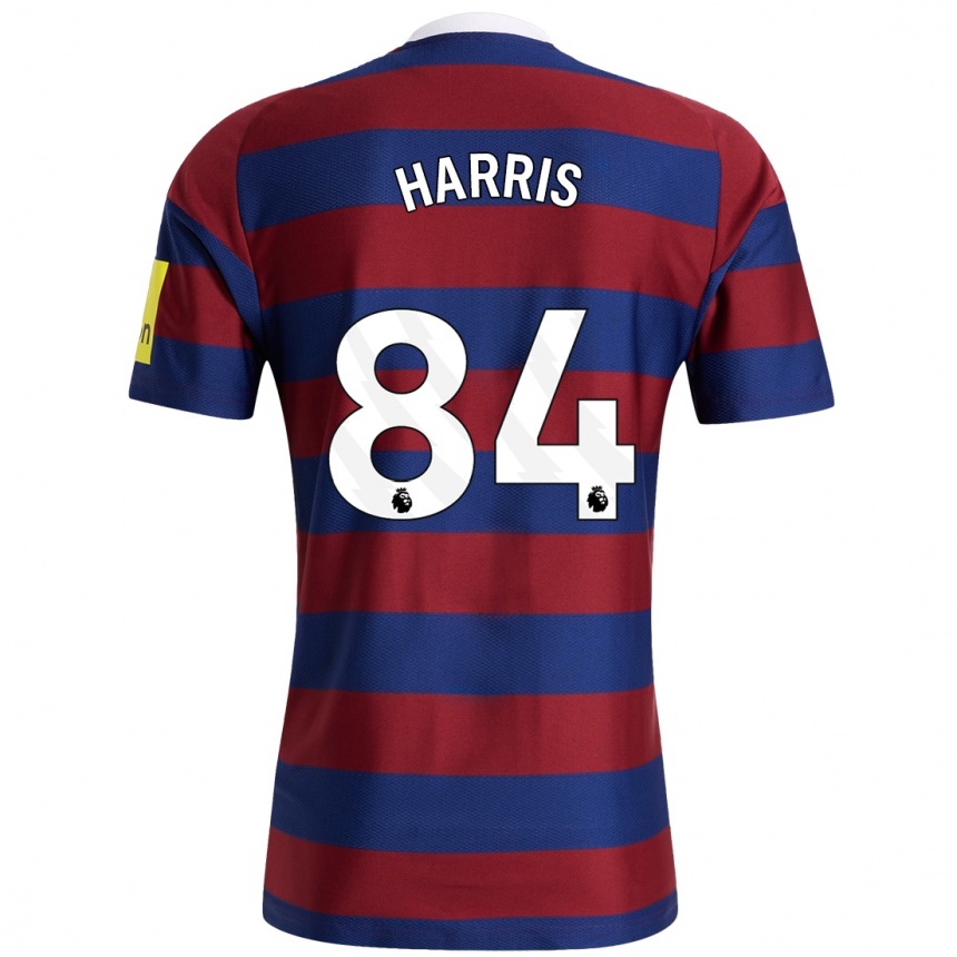 Men Football Aidan Harris #84 Burgundy Navy Blue Away Jersey 2024/25 T-Shirt Za