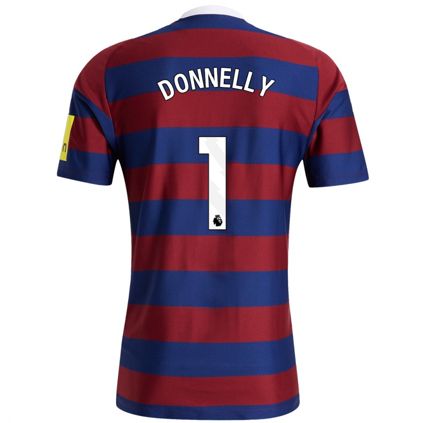 Men Football Grace Donnelly #1 Burgundy Navy Blue Away Jersey 2024/25 T-Shirt Za