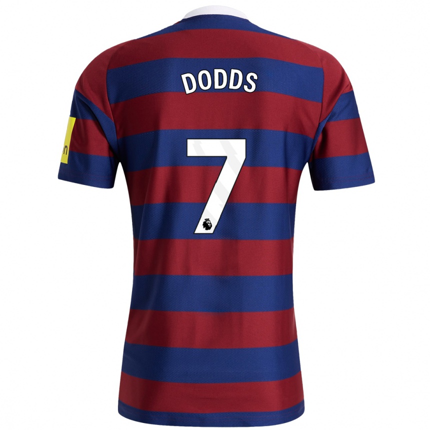 Men Football Tyler Dodds #7 Burgundy Navy Blue Away Jersey 2024/25 T-Shirt Za