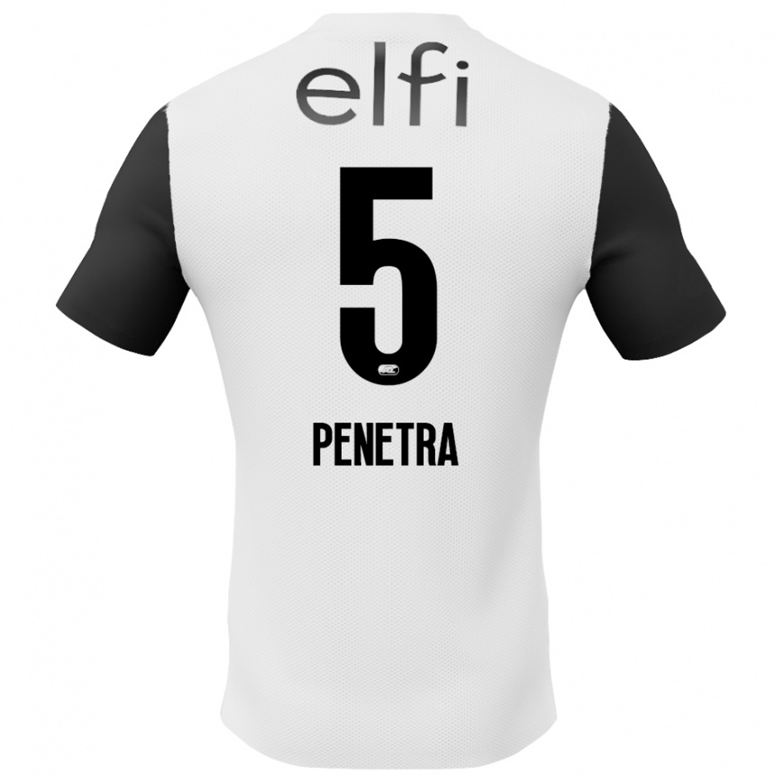 Men Football Alexandre Penetra #5 White Black Away Jersey 2024/25 T-Shirt Za