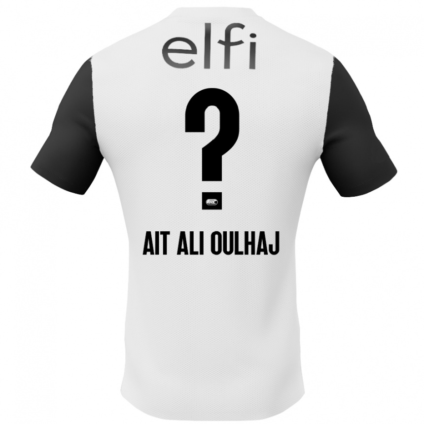 Men Football Adam Ait Ali Oulhaj #0 White Black Away Jersey 2024/25 T-Shirt Za