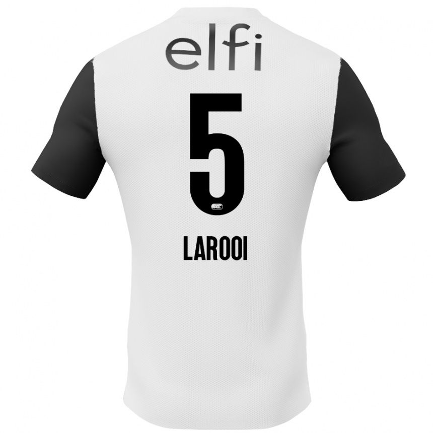 Men Football Finn Larooi #5 White Black Away Jersey 2024/25 T-Shirt Za