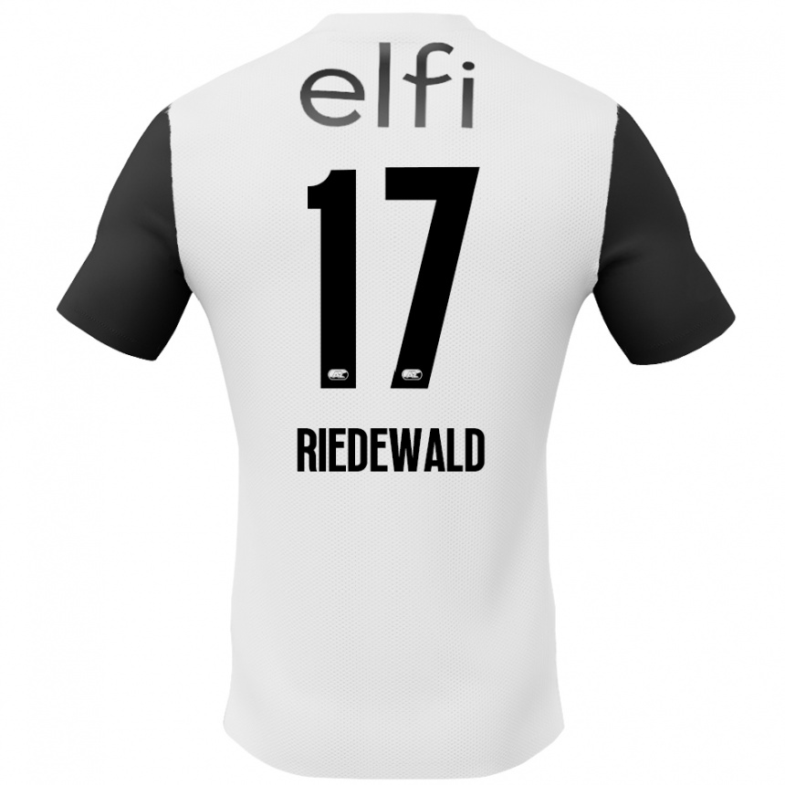 Men Football Kenzo Riedewald #17 White Black Away Jersey 2024/25 T-Shirt Za