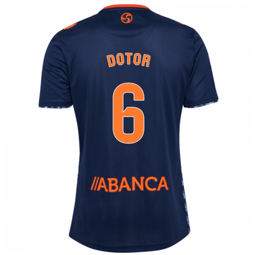 Men Football Carlos Dotor #6 Navy Blue Away Jersey 2024/25 T-Shirt Za