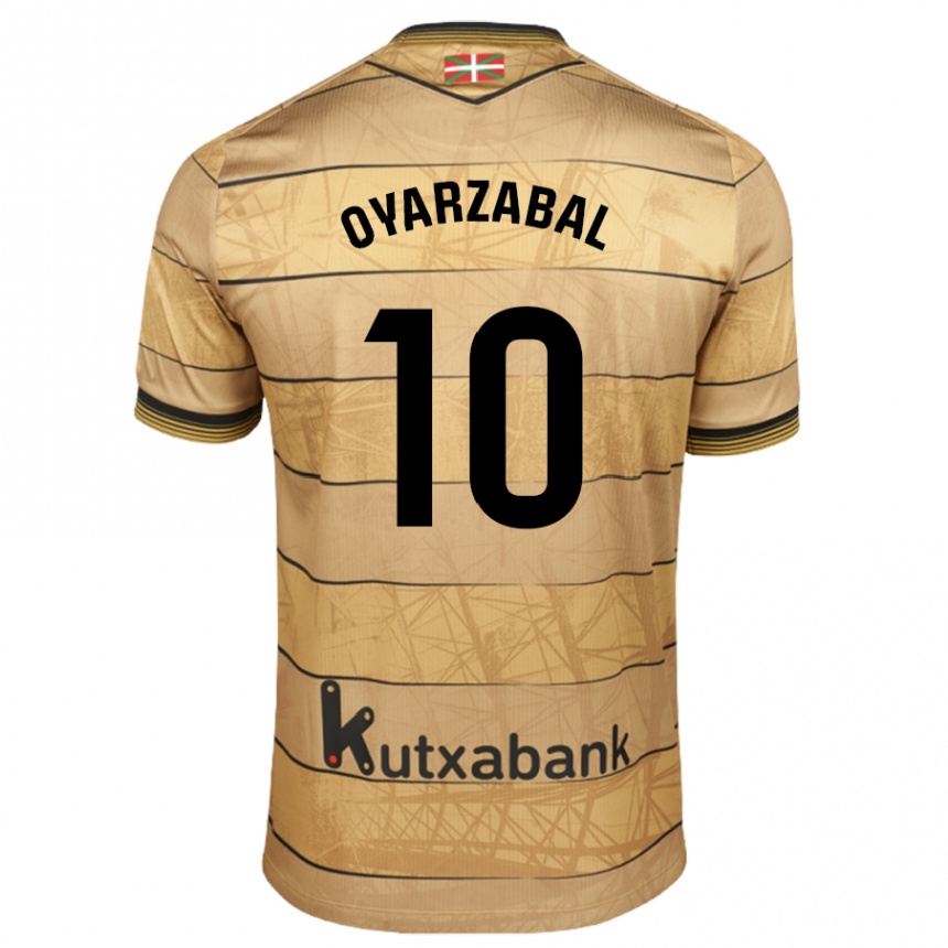 Men Football Mikel Oyarzabal #10 Brown Away Jersey 2024/25 T-Shirt Za