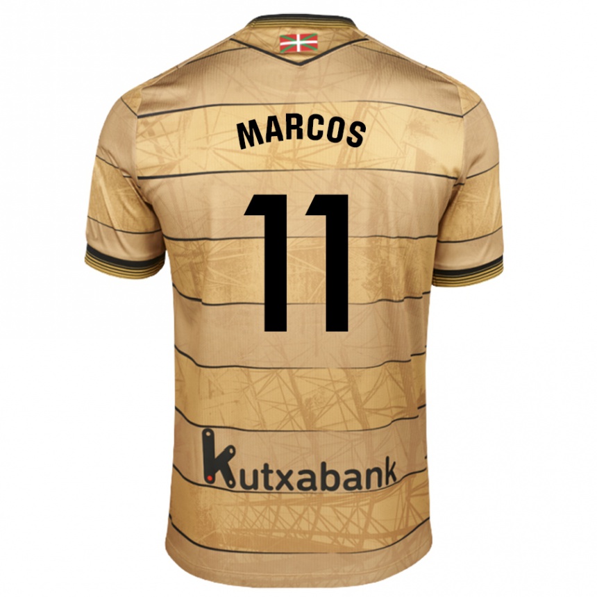 Men Football Cecilia Marcos Nabal #11 Brown Away Jersey 2024/25 T-Shirt Za