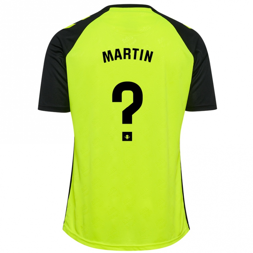 Men Football Adrián Martín #0 Fluorescent Yellow Black Away Jersey 2024/25 T-Shirt Za