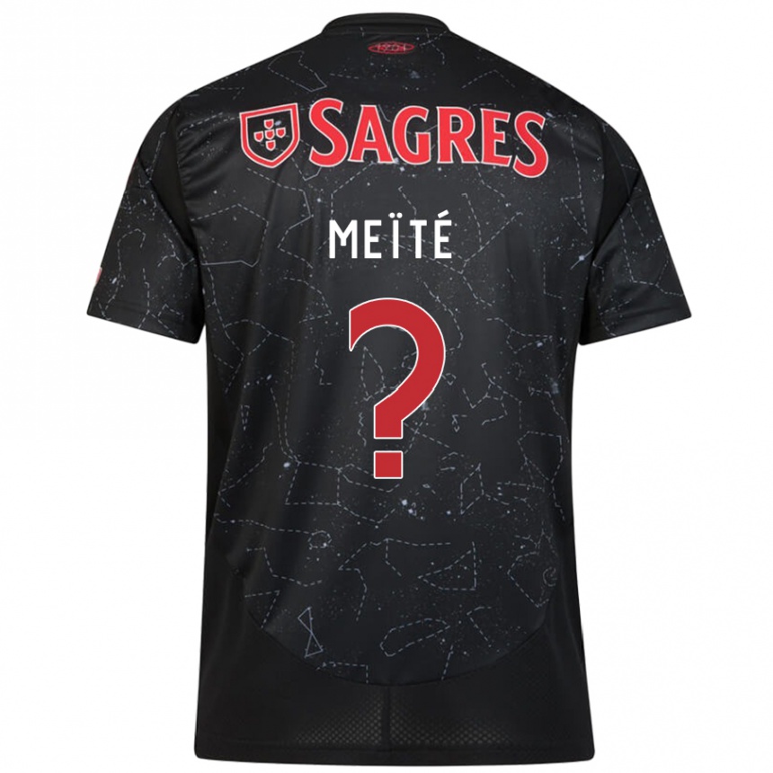 Men Football Soualiho Meïté #0 Black Red Away Jersey 2024/25 T-Shirt Za