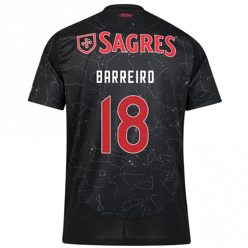 Men Football Leandro Barreiro #18 Black Red Away Jersey 2024/25 T-Shirt Za