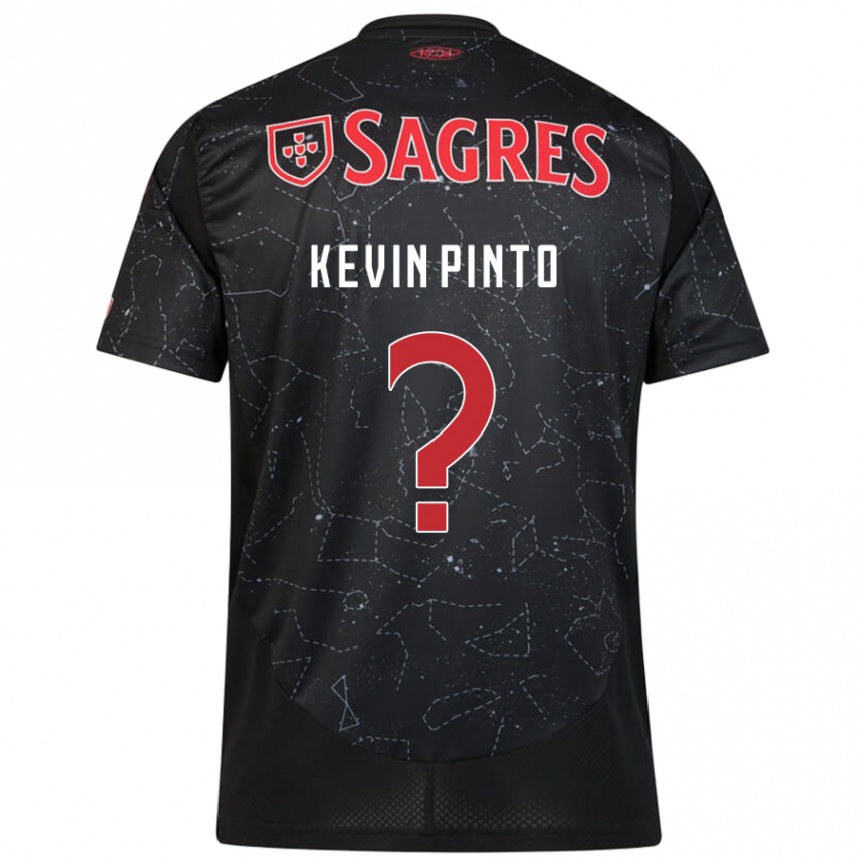 Men Football Kevin Pinto #0 Black Red Away Jersey 2024/25 T-Shirt Za