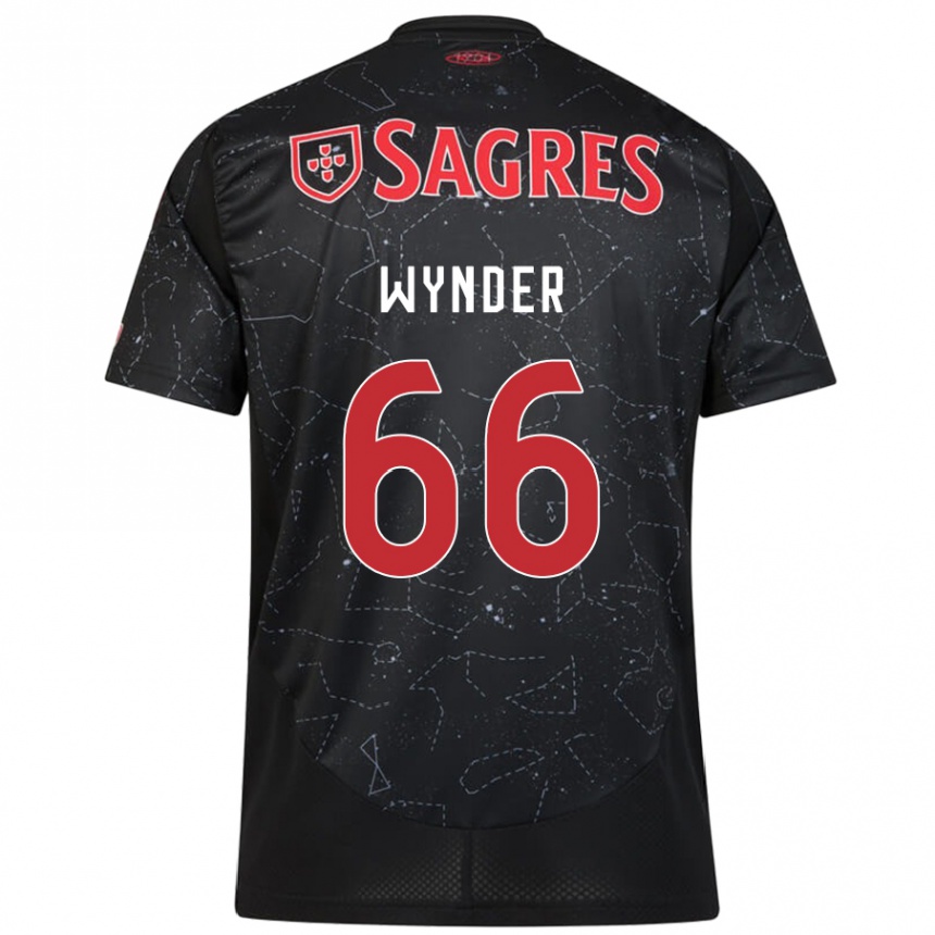 Men Football Joshua Wynder #66 Black Red Away Jersey 2024/25 T-Shirt Za