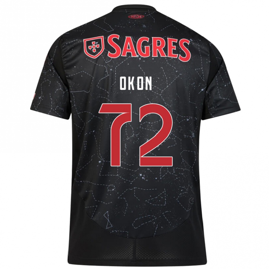 Men Football Paul Okon #72 Black Red Away Jersey 2024/25 T-Shirt Za