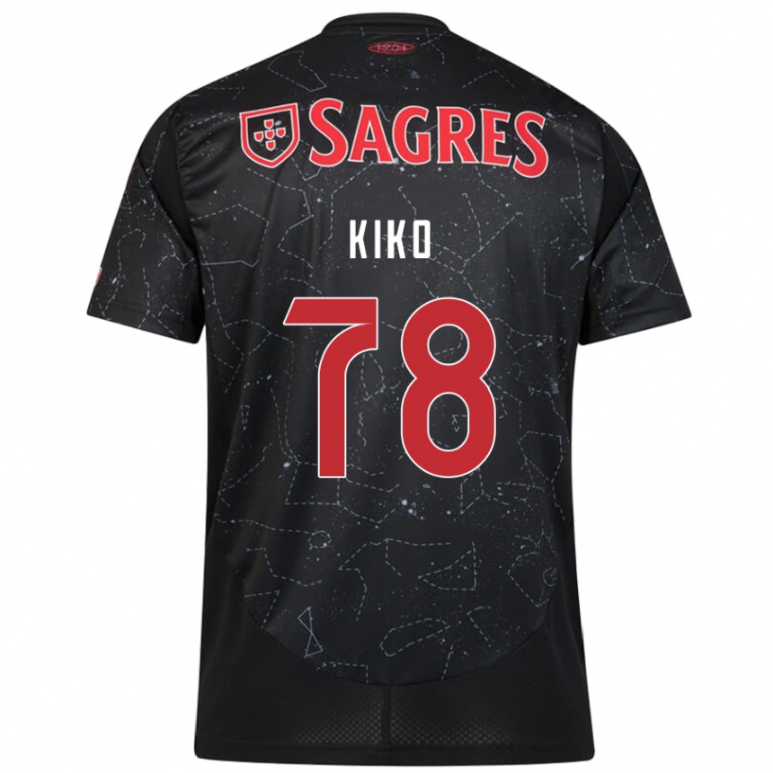 Men Football Kiko #78 Black Red Away Jersey 2024/25 T-Shirt Za