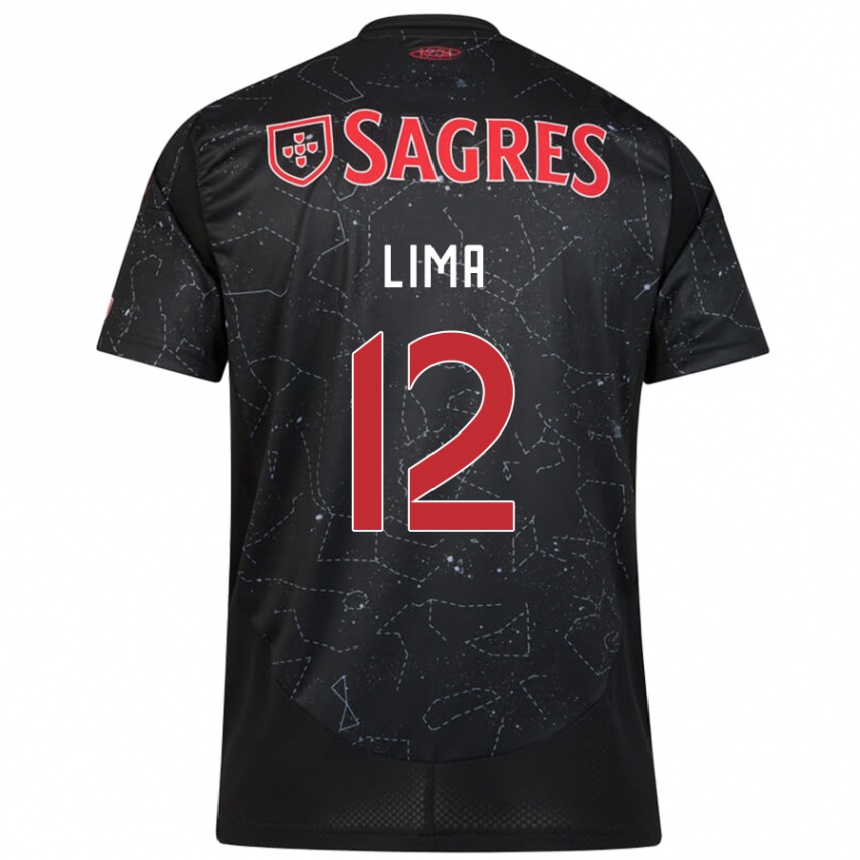 Men Football Thaís Lima #12 Black Red Away Jersey 2024/25 T-Shirt Za