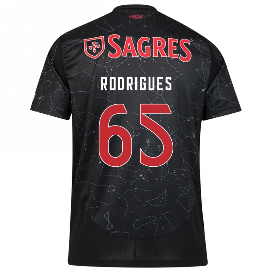 Men Football Rafael Rodrigues #65 Black Red Away Jersey 2024/25 T-Shirt Za