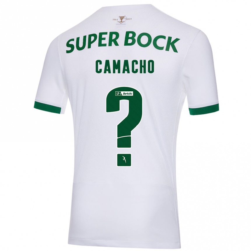 Men Football Rafael Camacho #0 White Green Away Jersey 2024/25 T-Shirt Za