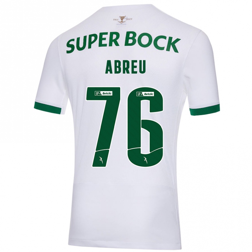 Men Football Diogo Abreu #76 White Green Away Jersey 2024/25 T-Shirt Za