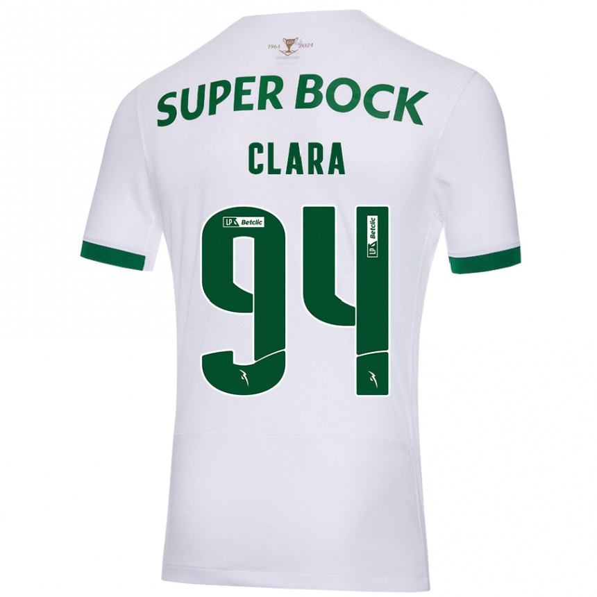 Men Football Diogo Clara #94 White Green Away Jersey 2024/25 T-Shirt Za