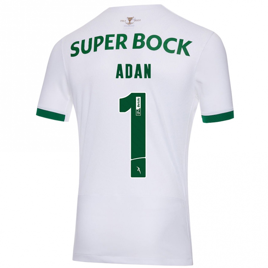 Men Football Antonio Adán #1 White Green Away Jersey 2024/25 T-Shirt Za