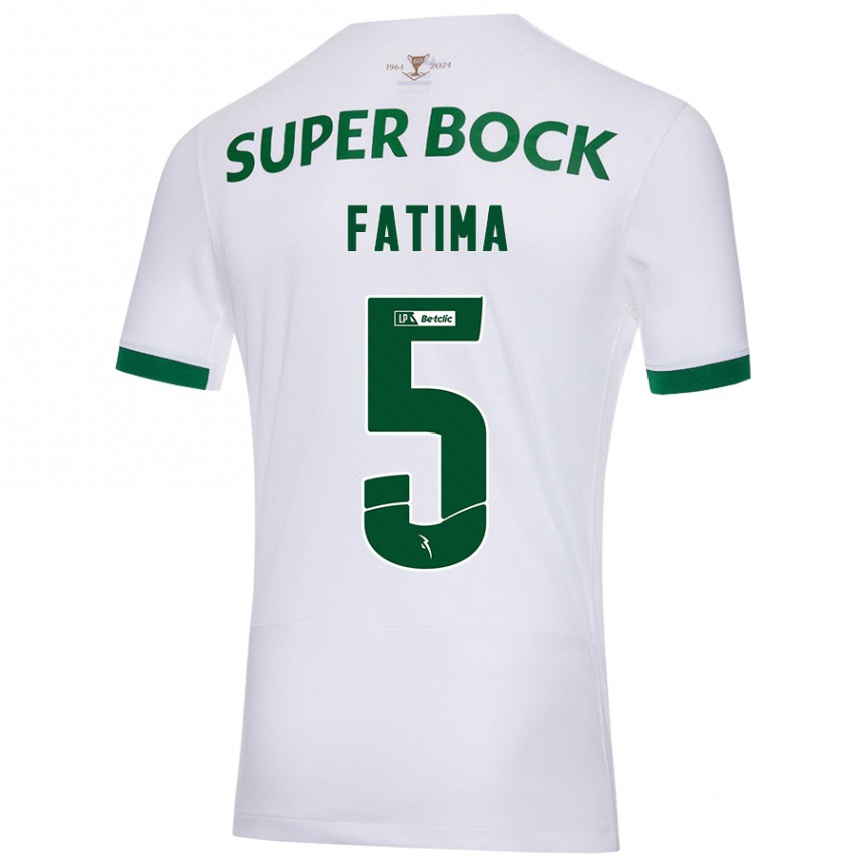 Men Football Francisca Fatima Aquino Dutra #5 White Green Away Jersey 2024/25 T-Shirt Za