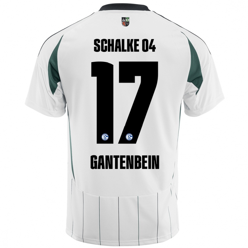 Men Football Adrian Gantenbein #17 White Green Away Jersey 2024/25 T-Shirt Za