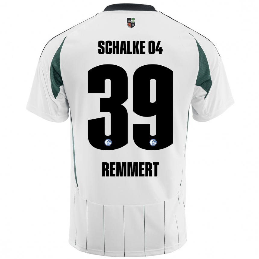 Men Football Peter Remmert #39 White Green Away Jersey 2024/25 T-Shirt Za