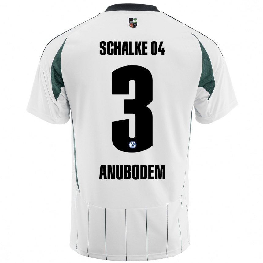 Men Football Ngufor Anubodem #3 White Green Away Jersey 2024/25 T-Shirt Za