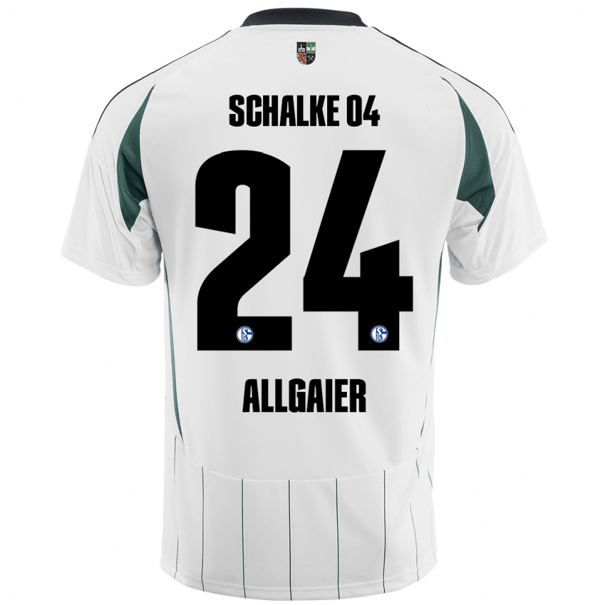 Men Football Felix Allgaier #24 White Green Away Jersey 2024/25 T-Shirt Za