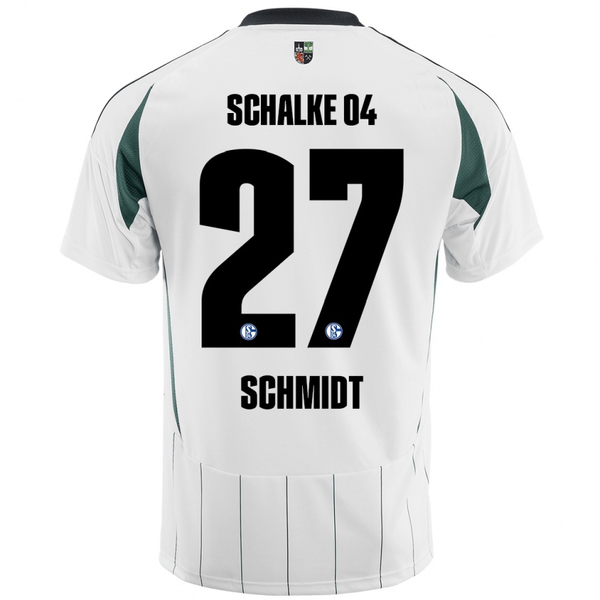 Men Football Tim Schmidt #27 White Green Away Jersey 2024/25 T-Shirt Za