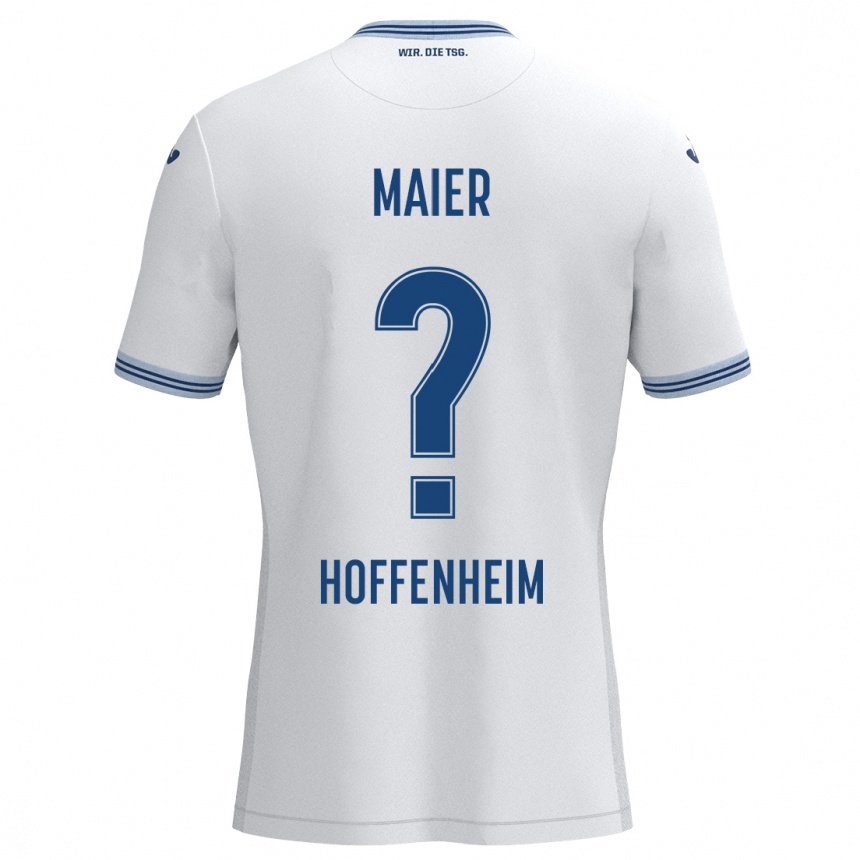 Men Football Marcello Maier #0 White Blue Away Jersey 2024/25 T-Shirt Za