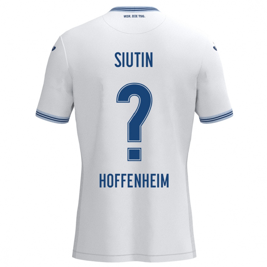 Men Football Kirill Siutin #0 White Blue Away Jersey 2024/25 T-Shirt Za