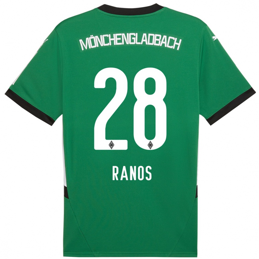 Men Football Grant-Leon Ranos #28 Green White Away Jersey 2024/25 T-Shirt Za