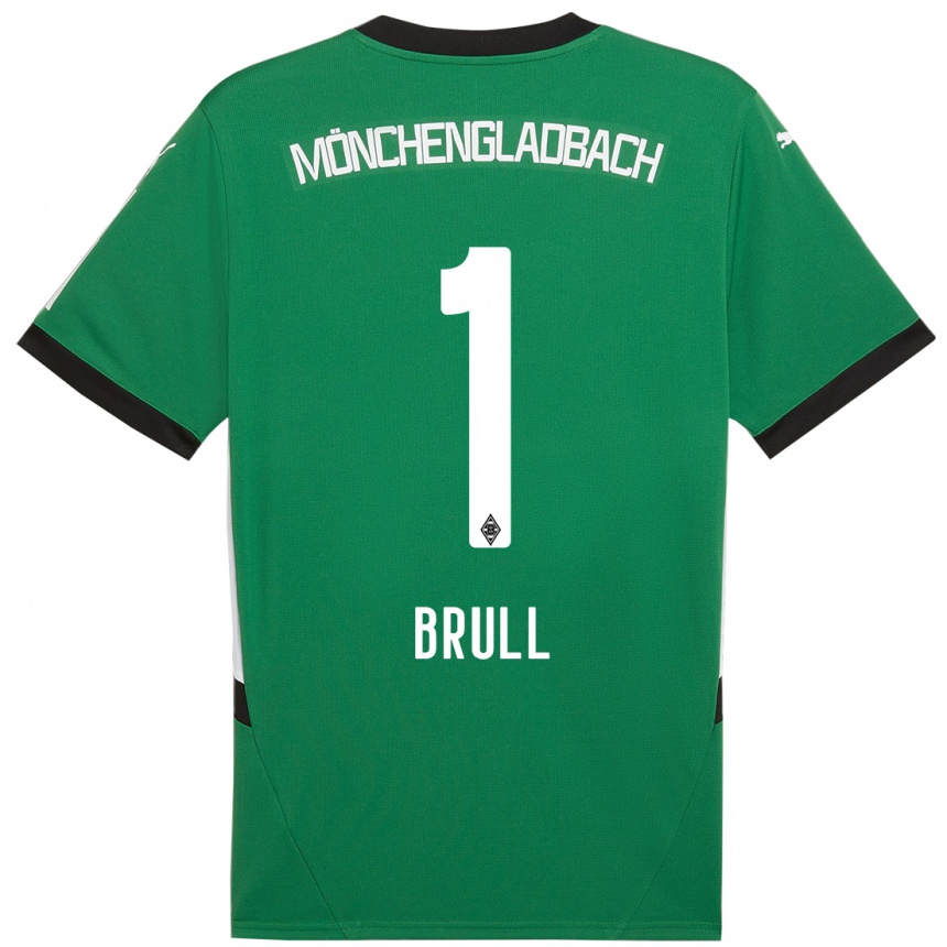 Men Football Maximilian Brüll #1 Green White Away Jersey 2024/25 T-Shirt Za