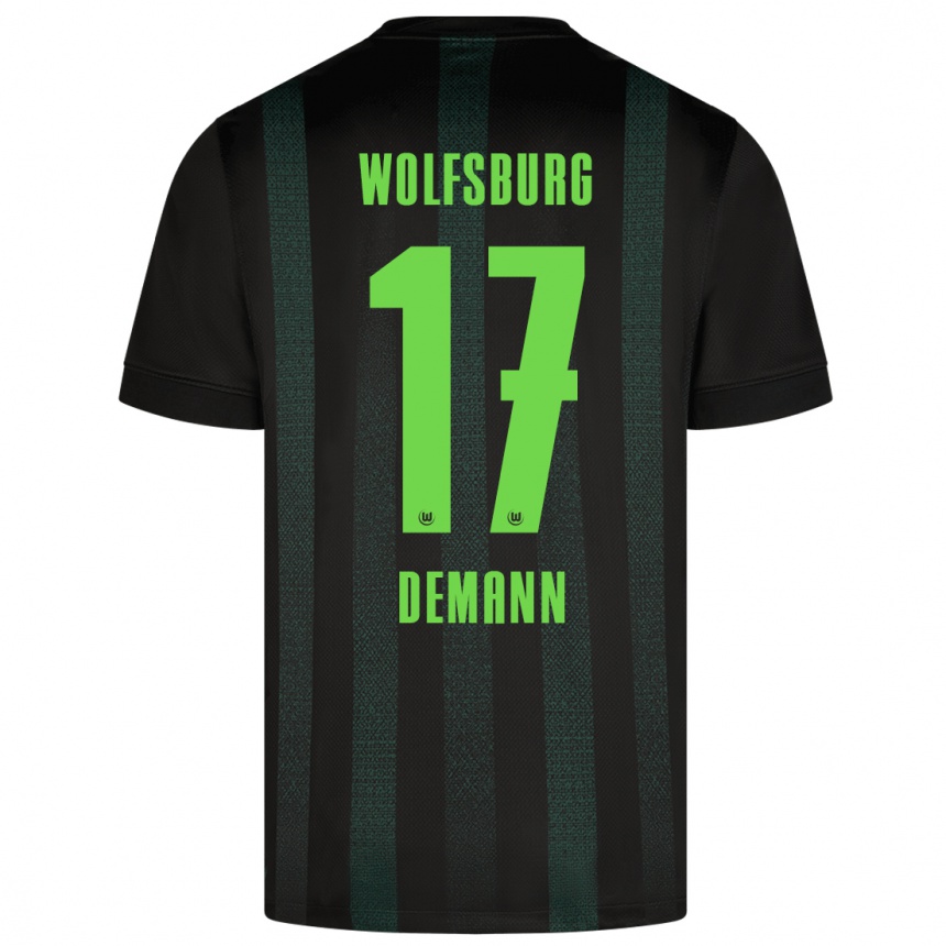 Men Football Kristin Demann #17 Dark Green Away Jersey 2024/25 T-Shirt Za