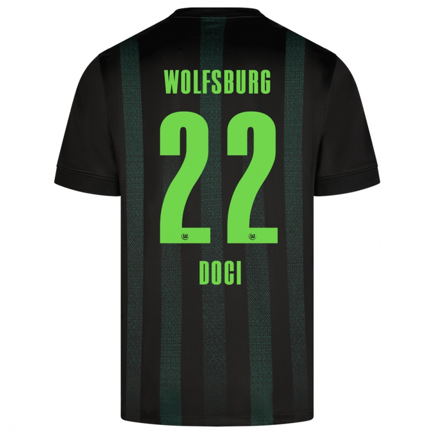 Men Football Adrian Doci #22 Dark Green Away Jersey 2024/25 T-Shirt Za