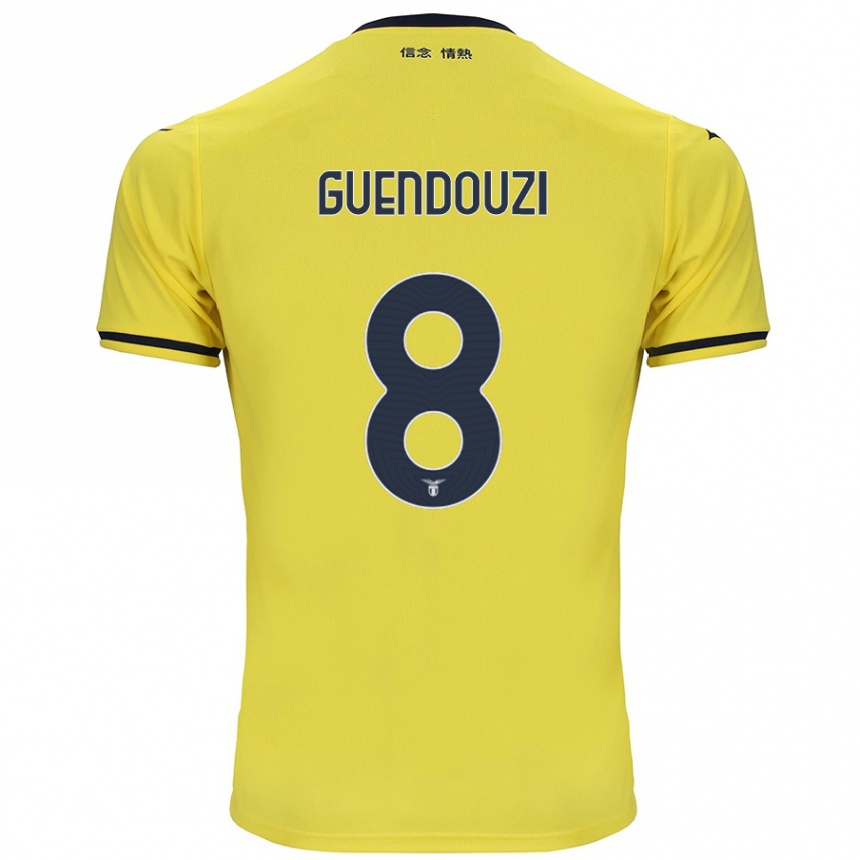 Men Football Matteo Guendouzi #8 Yellow Away Jersey 2024/25 T-Shirt Za