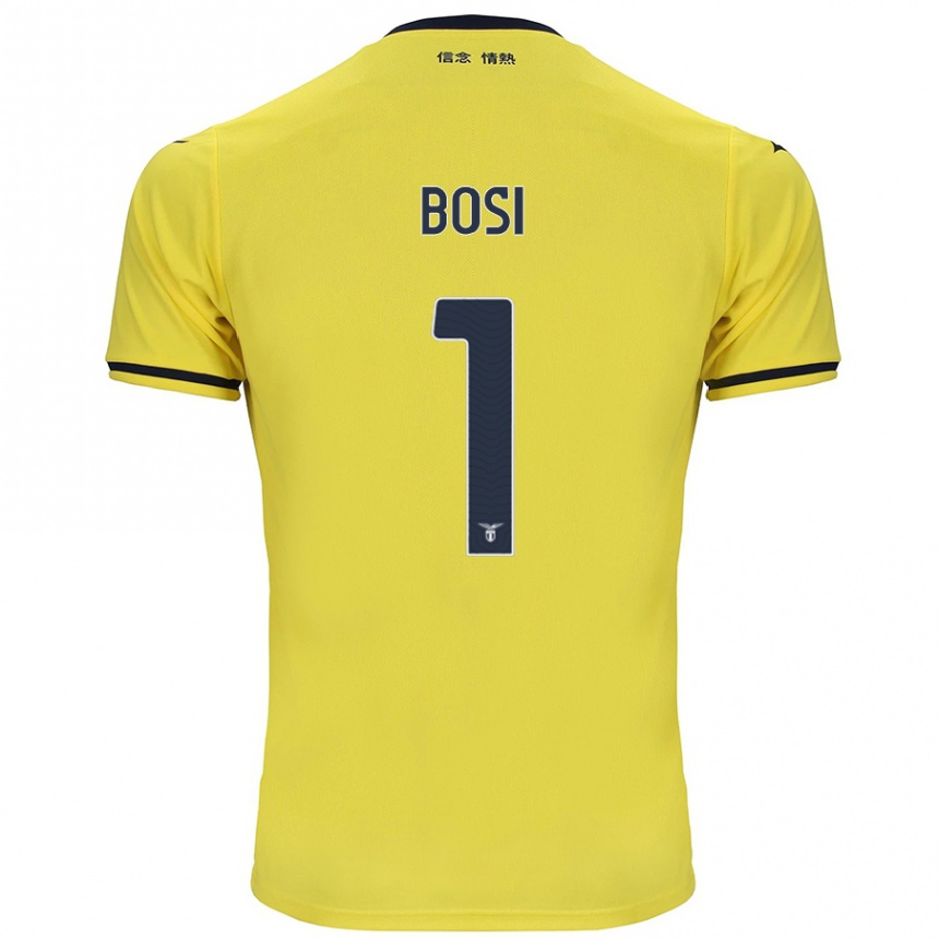 Men Football Gioele Bosi #1 Yellow Away Jersey 2024/25 T-Shirt Za