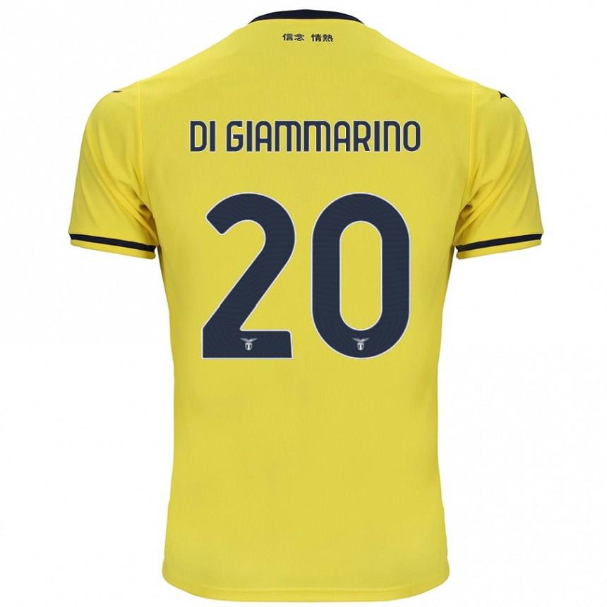 Men Football Virginia Di Giammarino #20 Yellow Away Jersey 2024/25 T-Shirt Za