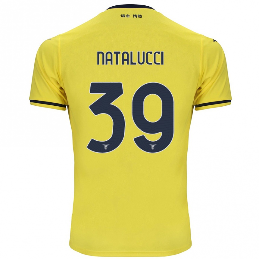 Men Football Serena Natalucci #39 Yellow Away Jersey 2024/25 T-Shirt Za