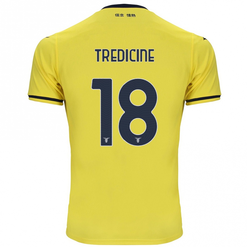 Men Football Manuel Tredicine #18 Yellow Away Jersey 2024/25 T-Shirt Za