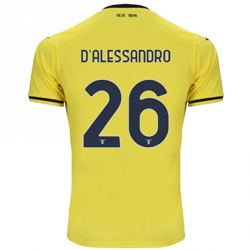 Men Football Mattya D'alessandro #26 Yellow Away Jersey 2024/25 T-Shirt Za