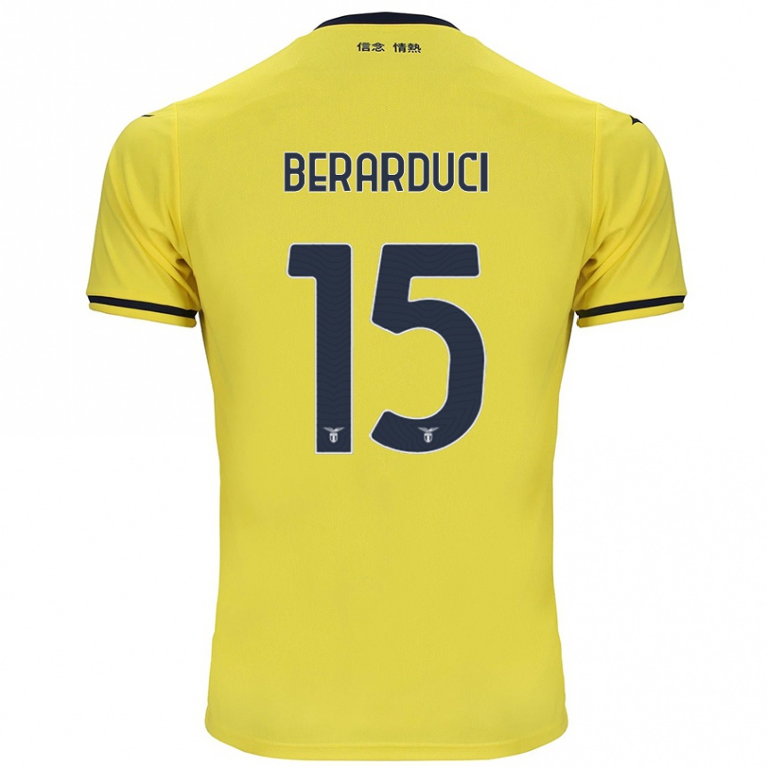 Men Football Martina Berarduci #15 Yellow Away Jersey 2024/25 T-Shirt Za