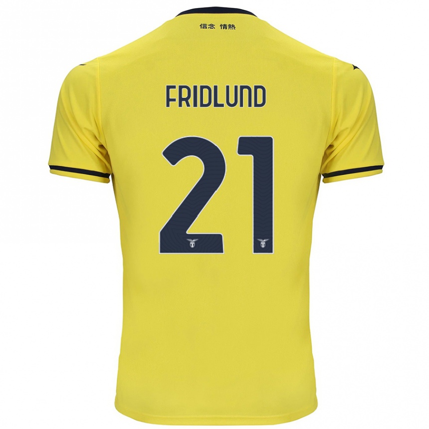 Men Football Johanne Fridlund #21 Yellow Away Jersey 2024/25 T-Shirt Za