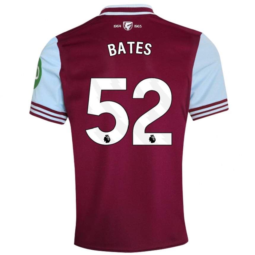 Women Football Billy Bates #52 Dark Red Home Jersey 2024/25 T-Shirt Za